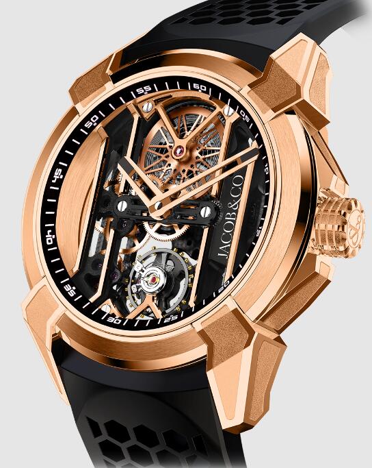 Jacob & Co. EPIC X ROSE GOLD (BLACK NEORALITHE INNER RING) Watch Replica EX110.43.AA.AA.ABRUA Jacob and Co Watch Price